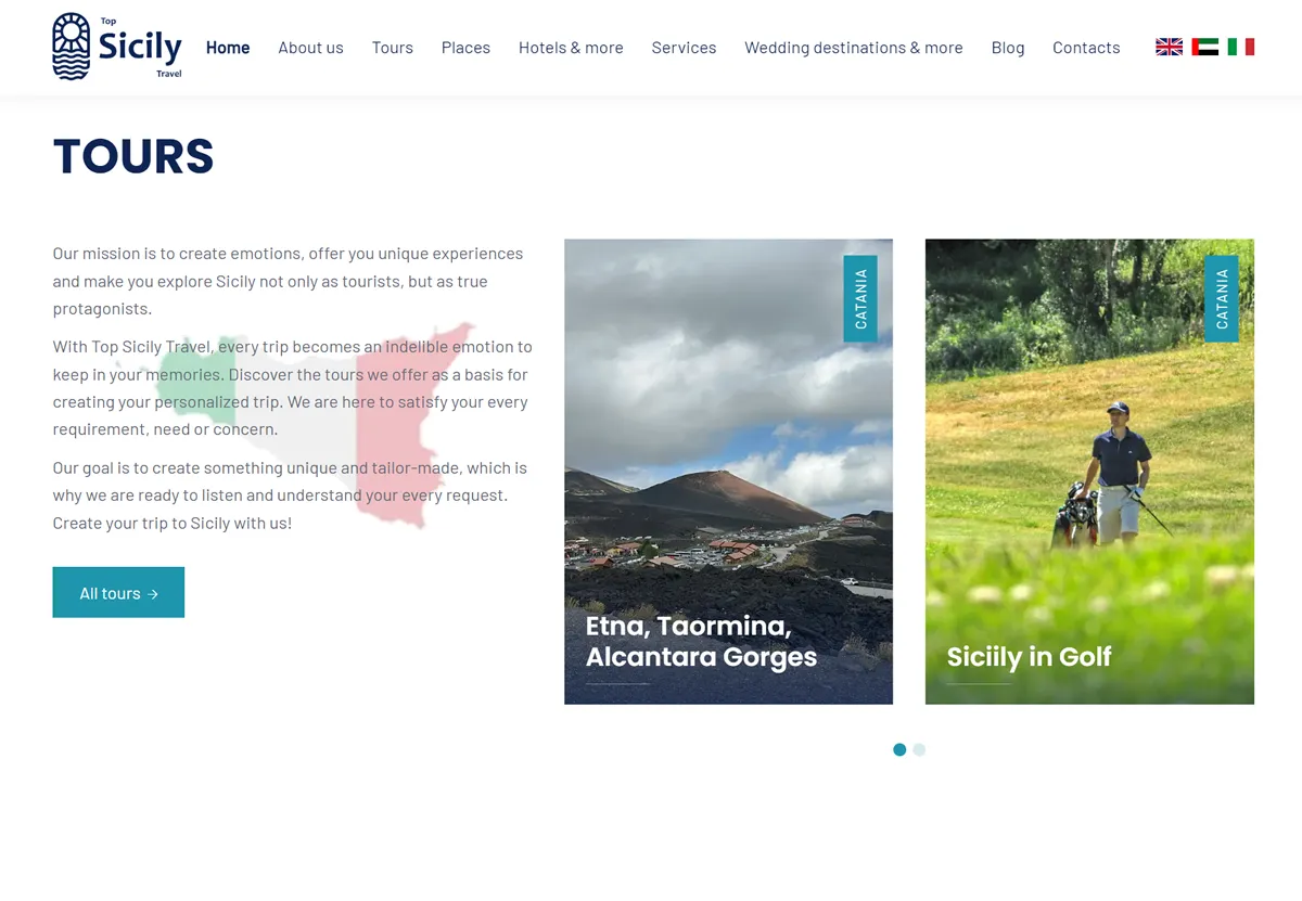 Home page, dettaglio