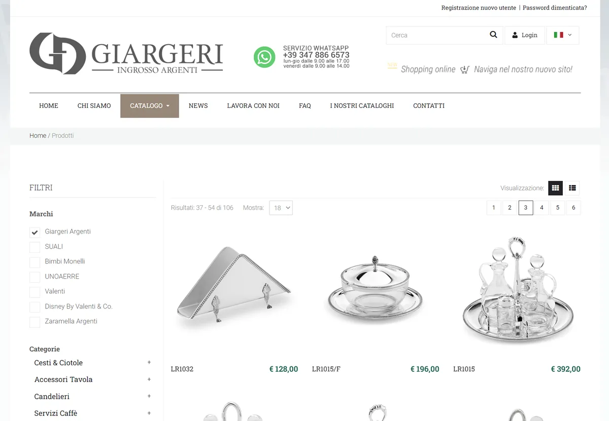 Catalogo prodotti